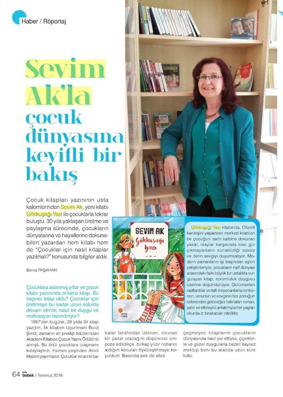 01-07-2016 | Anne & Bebek | Sevim Ak’la çocuk dünyasına keyifli bir bakış