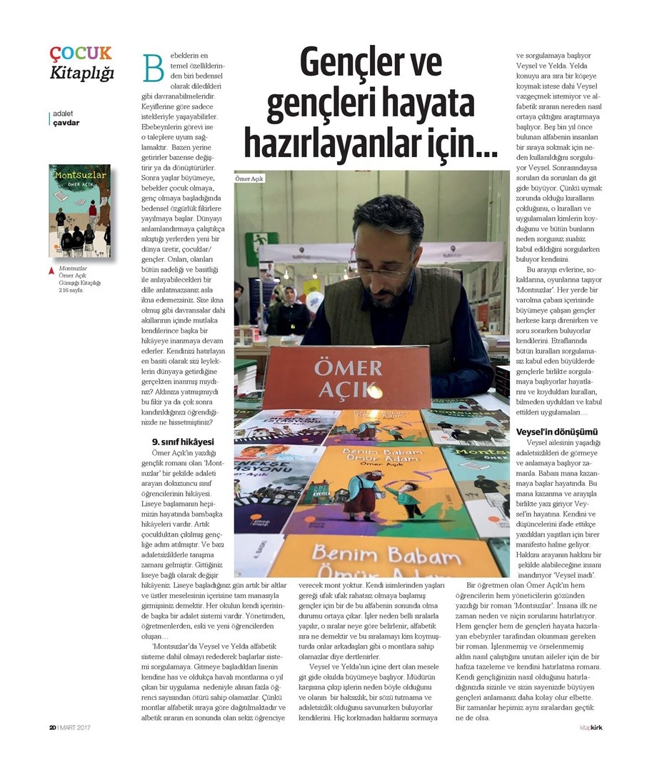 31-03-2017 | Agos Kitap | Gençler ve gençleri hayata hazırlayanlar için…